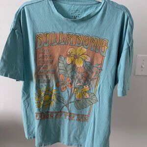 Billabong Season of the Sun T-Shirt Size Small Blue